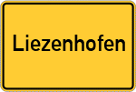 Place name sign Liezenhofen