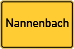 Place name sign Nannenbach