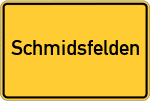 Place name sign Schmidsfelden