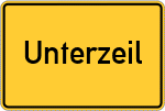 Place name sign Unterzeil