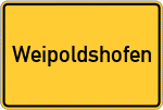 Place name sign Weipoldshofen
