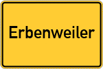 Place name sign Erbenweiler