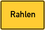 Place name sign Rahlen