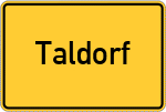 Place name sign Taldorf