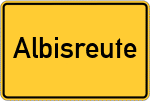 Place name sign Albisreute