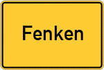 Place name sign Fenken