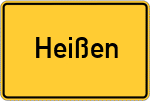 Place name sign Heißen