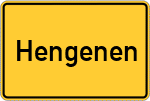 Place name sign Hengenen