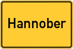 Place name sign Hannober