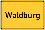 Place name sign Waldburg