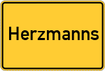 Place name sign Herzmanns