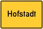 Place name sign Hofstadt