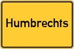 Place name sign Humbrechts