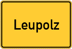 Place name sign Leupolz