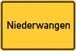 Place name sign Niederwangen