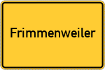 Place name sign Frimmenweiler