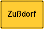 Place name sign Zußdorf