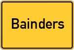 Place name sign Bainders