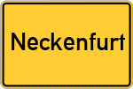 Place name sign Neckenfurt