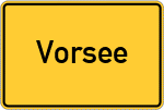 Place name sign Vorsee