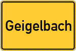 Place name sign Geigelbach
