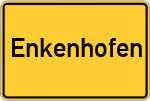 Place name sign Enkenhofen