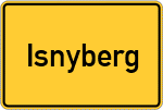 Place name sign Isnyberg