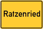 Place name sign Ratzenried