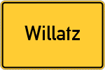 Place name sign Willatz