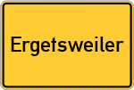 Place name sign Ergetsweiler