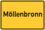 Place name sign Möllenbronn