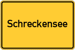 Place name sign Schreckensee