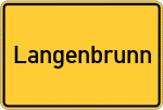 Place name sign Langenbrunn