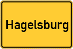 Place name sign Hagelsburg