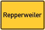 Place name sign Repperweiler