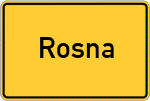 Place name sign Rosna