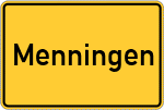Place name sign Menningen