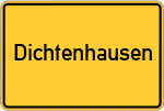 Place name sign Dichtenhausen