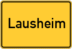 Place name sign Lausheim