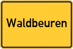 Place name sign Waldbeuren