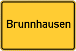 Place name sign Brunnhausen