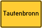 Place name sign Tautenbronn