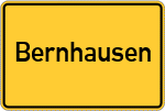 Place name sign Bernhausen