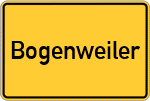 Place name sign Bogenweiler