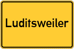 Place name sign Luditsweiler