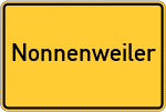 Place name sign Nonnenweiler