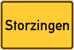 Place name sign Storzingen