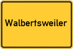 Place name sign Walbertsweiler