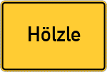 Place name sign Hölzle