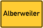 Place name sign Alberweiler